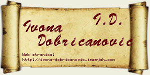 Ivona Dobricanović vizit kartica